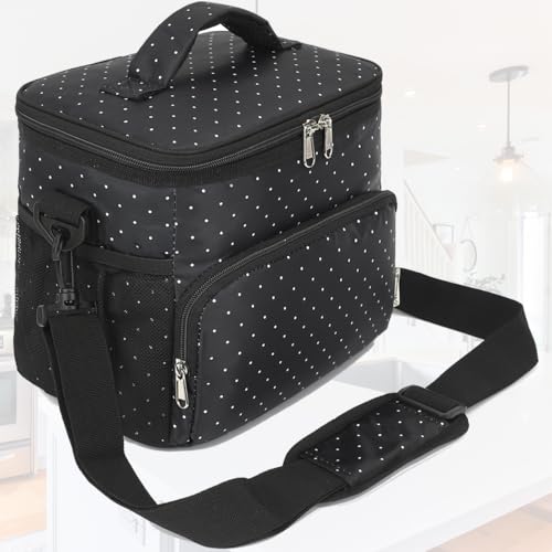 GYEUKHAM Insulated Lunch Bag for Adult/Women/Men, Reusable Large Lunch Box Cooler Soft Leakproof Tote, Thermal Meal Prep Lunch Pail with Adjustable Shoulder Strap for School/Travel/Office, Dot - color: Dot