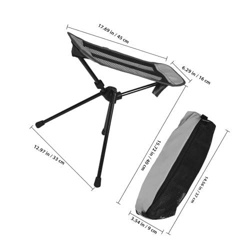 PRETYZOOM Portable Folding Footrest Stool Ultralight Compact Camping Chair Picnic Beach Fishing Outdoor Hiking Stool with Carry Bag