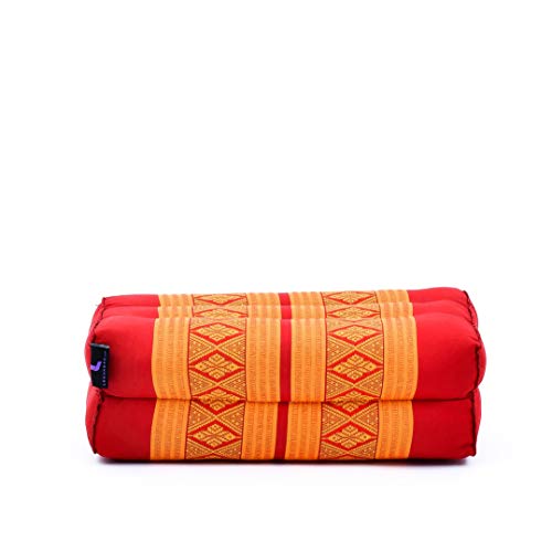Leewadee Yoga Block – Floor Cushion for Yoga Practice, Meditation Seat Cushion for Workouts Filled with Kapok - color: Sf02 - Orange
