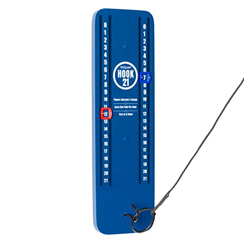 GoSports Hook 21 Ceiling Mount Ring Swing Game - Choose Your Color - Play Indoors or Outdoors - color: Blue