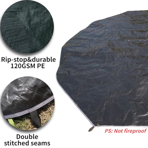 DANCHEL OUTDOOR B5PRO/B2/B2A Bell Tent Footprint, 3/4/5/6m Waterproof Round Tarp Ground Sheet for Canvas Yurt Tent Floor Protector Camping Glamping Accessories - size: 3m/9.8ft