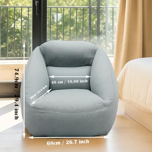 Inflatable Sofa Chair Portable Air Couch Camping Lounger with Air Pump for Home Outdoor Camping Travel (Grey) - color: Grey
