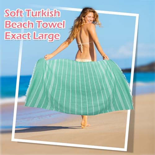 YSYJ 12 Pack Turkish Beach Towel Oversized Beach Towels 36"x71"Turkish Towel Soft Sand Free Quick Dry Lightweight Beach Towel Bath Towels Teal - color: Teal, size: 36"x71"- 12 Pack