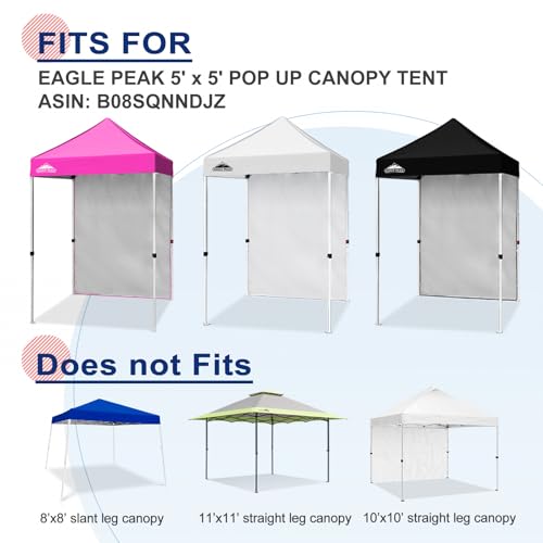 EAGLE PEAK Canopy Sidewall for 5x5 Pop Up Canopy Frame, Single Side Wall Panel Only (Fits 5x5 Straight Leg Frame, Canopy Top or Frame NOT Included), Pink - color: Pink