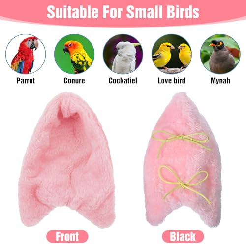 Bird Bed for Cage Cozy Bird Blanket Bird Corner Fleece Bird Bed Warmer Hanging Hammock Toy Cage Hanging Hammock Toy for Greys Parakeet Cockatiel Conure(Pink/M) - color: pink