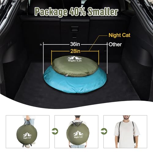 Night Cat Pop-up Camping Tent: 2 Person Tent Waterproof Instant Easy Setup Family Tent - color: Dark Green, size: 2 Persons (9.5x6.6x4 ft)