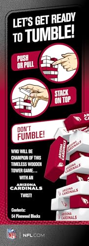 MasterPieces Tumble Tower - NFL Arizona Cardinals, Officially Licensed Wood Blocks - style: Arizona Cardinals