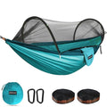 Chihee Ultra-Light Travel Camping Hammock Pop-up Net Hammock 660lbs Load Capacity,Breathable,Quick-Drying Parachute Nylon 2 Premium Carabiners,2 Tree Slings Included for Outdoor Backpacking Hiking - color: Blue/Dark Blue