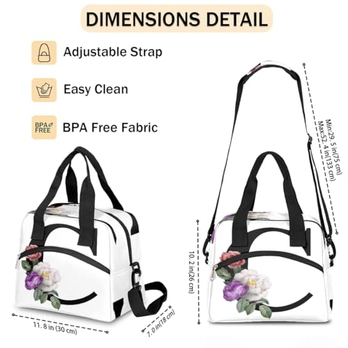 Letter C Insulated Lunch Bag for Women Men Reusable Waterproof Lunch Box Cooler Tote Bag One shoulder portable meal bag Portable Adult Lunchbox for Work Picnic Hiking Beach - color: Letter C