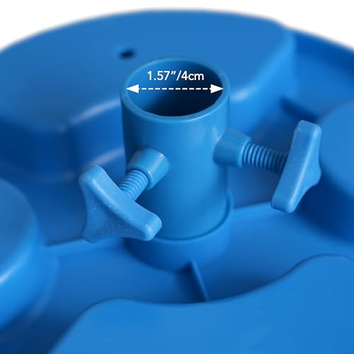AMMSUN 13" Beach Umbrella Table Tray for Beach, Patio, Garden, Swimming Pool with Cup Holders, Snack Compartments Blue - color: Blue
