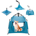 ASFANES Outdoor Pet Automatic Camping Tent, Pop up Cave Bed for Indoor Cats and Small Dogs, Portable Cat House Dog House, Sky Blue. (No Ventilation mesh, Door Must be Left Open for use) - style: Sky Blue