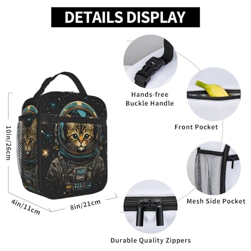 Cat Lunch Box for Women Kids Girls Men Insulated Lunch Bag Lunchbox Adults Lunch Tote Bags Reusable Cooler for Work Office School Picnic Travel - color: Cat01