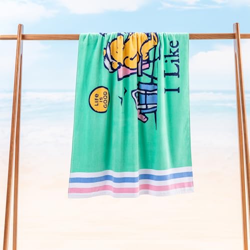 Berkshire Beach Towel — 100% Cotton Pool & Beach Towel, Absorbent, Quick-Drying & Sand-Free, 36'' × 72'' - color: I Like It Here