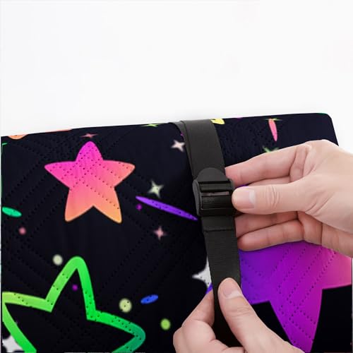 Outdoor Picnic Blanket,Portable Sandproof Waterproof Picnic Mat,Colorful Stars Printed Camping Beach Mat for Sand and Wet Grass Hiking (Colorful Stars L) - color: Colorful Stars, size: Extra Long - 78"x78"