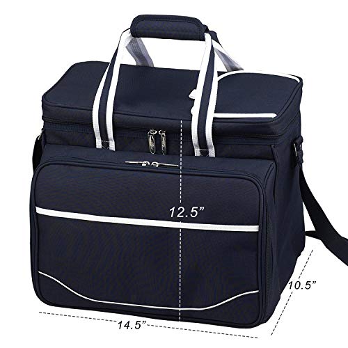 Picnic at Ascot Original Insulated picnic cooler with Service for 4 -Designed & Assembled in the USA