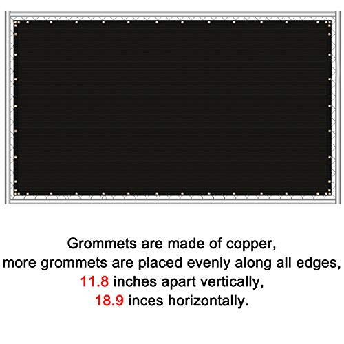 Sunnyglade 5 feet x 50 feet Privacy Screen Fence Heavy Duty Fencing Mesh Shade Net Cover for Wall Garden Yard Backyard (Black, 5 ft X 50 ft) - color: Black, size: 5 Ft X 50 Ft