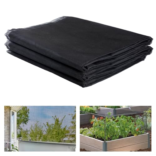 Stronger Garden Mesh Netting - 10 x 12 ft PP Nanocomposite Bird Net Barrier, Mosquito Netting Screen for Outdoor Plants Vegetables Patios Balconies Terraces, Shading Rate 33% (Black) - color: Black, size: 10x12 Ft