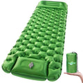 WANNTS Sleeping Pad, Ultralight Inflatable Sleeping Pad for Camping, Built-in Pump, Ultimate for Camping, Hiking - Airpad, Carry Bag, Repair Kit - Compact & Lightweight Camping Pad(Green) - color: Green