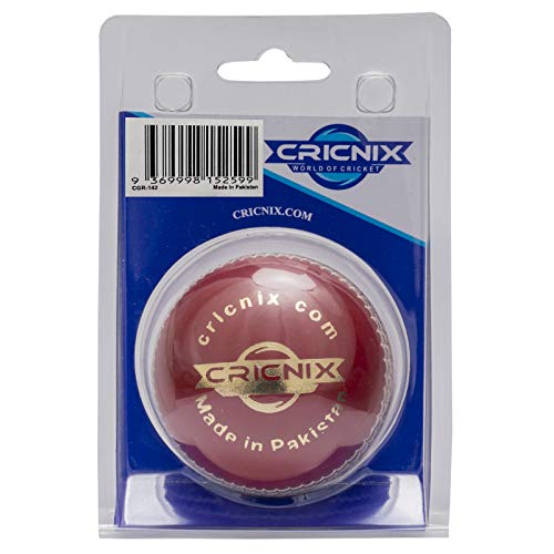Gold Cricket Ball - 5oz Leather Ball for Cricket Net | Red Ball for Junior Sport Game - size: 3-Pack