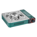 Butane Gas Stove with Carrying Case, Small Portable Camping Stove for Patio Cooking Camping Hiking RV Trip Tailgating Emergency Use, Green GS347 - size: 13.5"