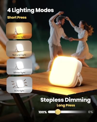 Eventek 2Pack 20000mAh Camping Lights, Camping Lantern Rechargeable Total Up to 200H+ & 4 Lights Modes, Portable IP65 Waterproof Tent Lights for Camp, Outdoor, Power Outages Emergency, Hurricane