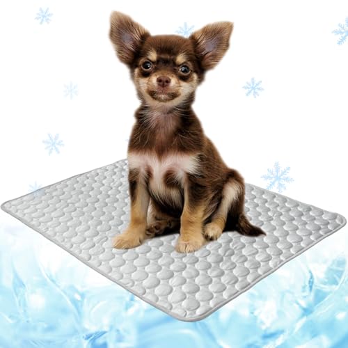Dog Cooling Mat for Dogs, Pet Cooling Pad Bed for Dog Easy Washable for All Types of Pets and Perfect for Both Indoor and Outdoor Use, Including Car Seats 28" x 22" - color: B-Grey-1 Pc, size: 28 in x 22 in