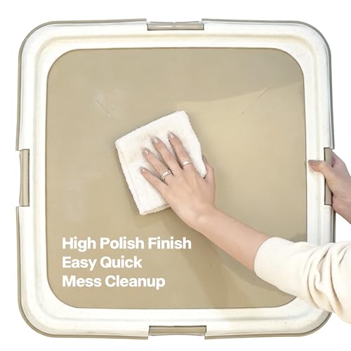 Pawise Upgraded Dog Pee Pad Holder for Puppy, Puppy Pad Holder Tray, Pet Training Pee Pad, Indoor Potty Tray for Senior Dogs, Dog Toilet for Newborn Puppies, Includes 4 Pee Pads,23.5" x 23.5" - size: Medium
