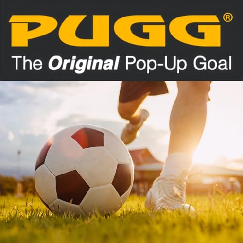 PUGG Pop Up Soccer Goal, Portable Training Football Knitted Poly Net Equipment, The Original Pickup Game Goal, Includes Two Goals & Bag - size: 2.5 Foot