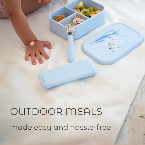 ASOMIC Premium 316 Stainless Steel Toddler Utensils with Silicone Handles & Travel Case, Kids Spoon & Fork Set for Toddler Self Feeding at Daycare, Preschool & School, BPA-Free, Dishwasher Safe - color: Blush