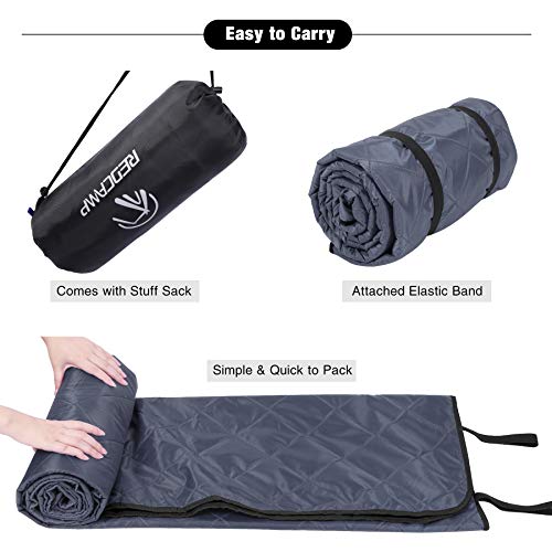 REDCAMP Large Waterproof Stadium Blanket for Cold Weather, Soft Warm Fleece Camping Blanket Windproof for Outdoor Sports, Grey - color: Grey 78.8"x58.3"
