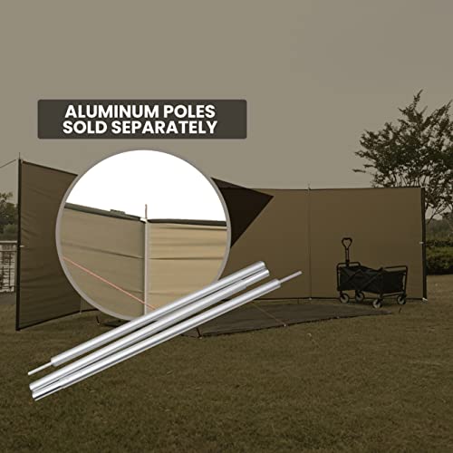 Onewind Camping Windbreak, Versatile Wind Blocker Light Water Proof Silnylon Camping Windscreen, Outdoor Windshield for Winter Hiking Beach Backpacking and Picnic, 19.7"*55", No Poles Included - style: Without Poles