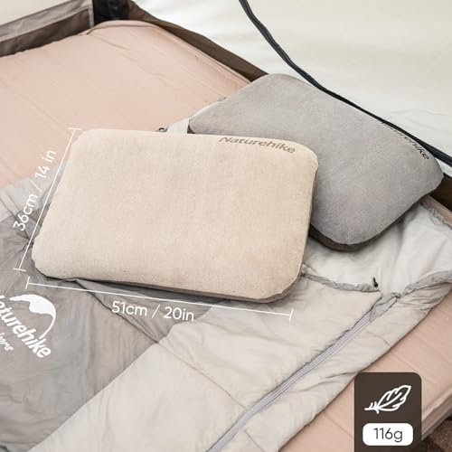 Naturehike Camping Pillow Protectors Cover Case, 20×14in, Soft Touch, Skin-Friendly, Removable, Machine Washable, Fade Resistant, Durable (Beige) - style: Pillow Case Beige