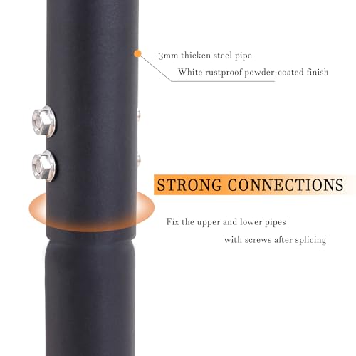 Round Base Heavy Duty Hanging Stand - Powder Coated Hammock Stand for Hammock Chair, Indoor and Outdoor (Black)
