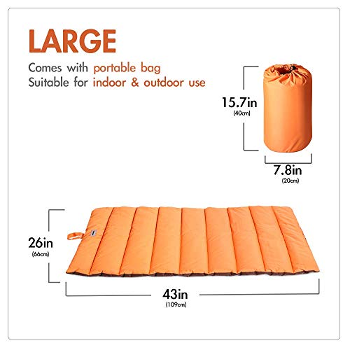 CHEERHUNTING Outdoor Dog Bed, Waterproof, Washable, Large Size, Durable, Water Resistant, Portable and Camping Travel Pet Mat - color: Orange, size: Large