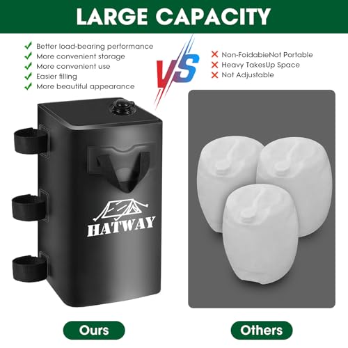 Hatway Canopy Weights,176 LBS Water Bag Set of 4 Leg Weights for Pop Up Canopy,Gazebo,Canopies,Tent-4 * 20L-Black - size: 176lbs-4pcs-black