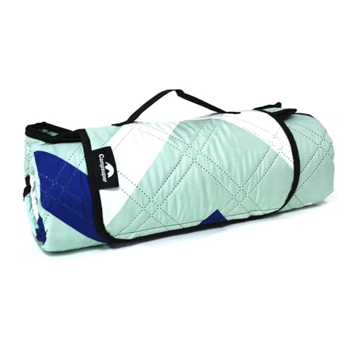 Picnic Blankets Machine Washable, 79''x79'' Extra Large Waterproof Foldable Compact Beach Blankets, Oversized XL Outdoor Mat for Spring Summer Camping, Park, Travel - color: Blue Wave