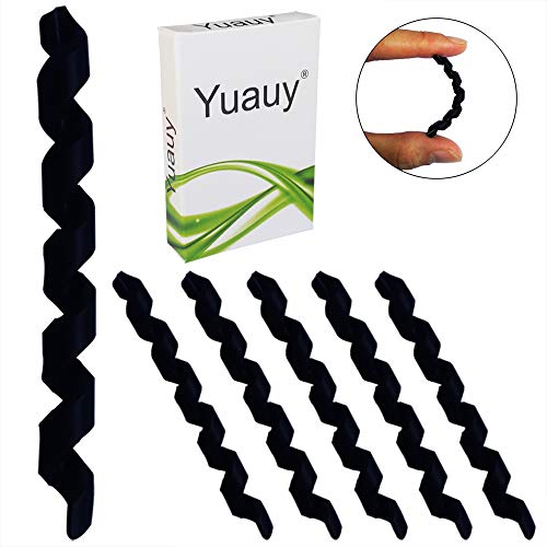 10 Pcs Each 5 Colors Wrap Spiral Bicycle Cable Sleeve Rubber Housing Protector Frame Guard for MTB Bike Shift Brake Line Pipe Anti-Friction Black Red White Green Transparent - color: Black