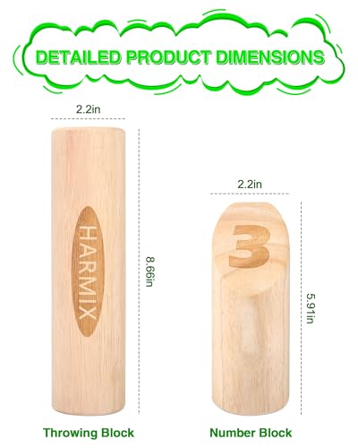 Wooden Tossing Game Set | Wooden Block Throwing Game with Carry Bag | Viking Outdoor Games for Yard, Garden, Lawn – Ideal for Kids, Teens, Adults & Family