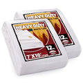 RAINDEWAY 12 Mil Heavy Duty White Tarp 7x10 Feet (2 Pack), UV Resistant, Waterproof, Weatherproof Poly Tarp with Metal Grommets and Reinforced Edges - color: White, size: 7x10 Feet (2-Pack)-Finished size