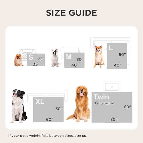 Bedsure ComfyFleece™ Waterproof Dog Blankets for Large Dogs - Soft Pet Cat Blanket Corduroy Fleece for Couch Protector Washable, Cozy Calming Reversible Furniture Protection,40"x50", Tuscan Beige - color: Sandy Beige, size: L(40x50")-1pc