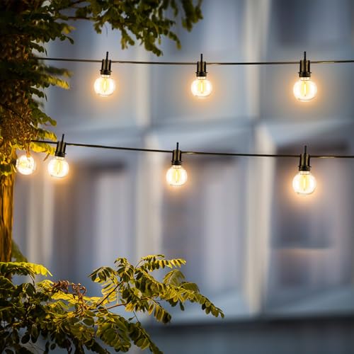 ZJOJO 200FT Outdoor String Lights, G40 Globe Outdoor Lights with 100 Shatterproof LED Bulbs 2700K, IP65 Waterproof Patio Light String Lights for Outside Backyard Porch Party - size: 200FT-100