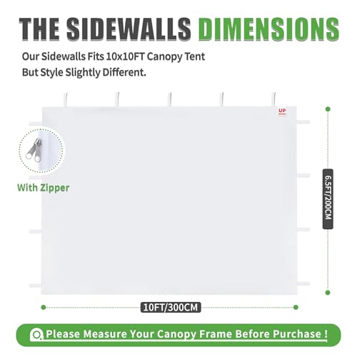 Canopy Sidewalls for 10x10 Pop Up Canopy 99% UV Protection, Waterproof, 3 Pcs Sidewalls Only,(Red) - color: Red, size: 10X10