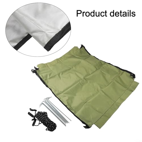 Windshield Privacy Screen For Outdoor Activities, Lightweight For Camping Windscreen With Storage Bag(green（no pole）)