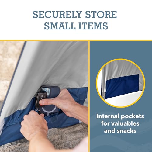 Sport-Brella Premiere UPF 50+ Umbrella Shelter with Patented Side Panels and Tilt Mechanism, Heavy-Duty 1.25 Inch Center Pole, Auger Anchor for Sand and Grass - color: Bright Aqua, style: REG