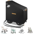 Hose Reel Cart Covers for Outside,Heavy Duty 420D Hosepipes Cover for Garden with Air Vent,Waterproof Strip,2 Reflective Strip Handles,Univeral Protective Hose Holder Cover,All Season Protection