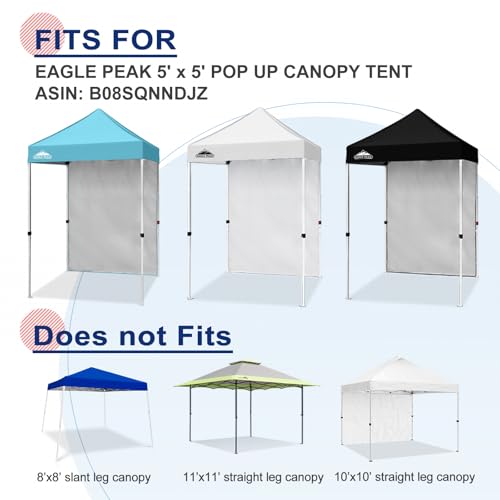EAGLE PEAK Canopy Sidewall for 5x5 Pop Up Canopy Frame, Single Side Wall Panel Only (Fits 5x5 Straight Leg Frame, Canopy Top or Frame NOT Included), Light Blue - color: Light Blue