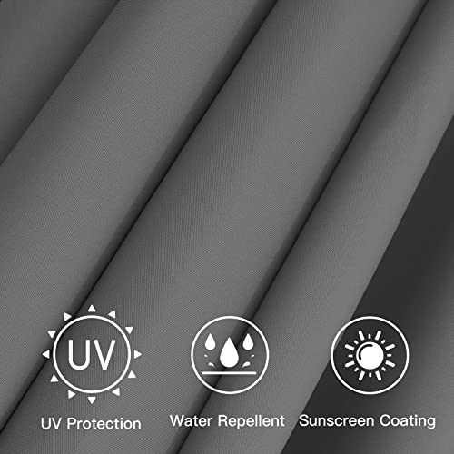 Sunnyglade 7.5ft Patio Umbrella Replacement Canopy Market Umbrella Top Outdoor Umbrella Canopy with 6 Ribs - color: Dark Gray