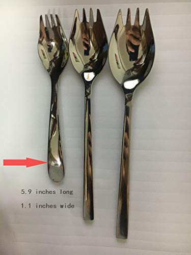 6-Pack Mini Stainless Steel Sporks, Back to school lunch supplies Fruit Appetizer Dessert Salad Flatware Set, 5.9-Inch Long(S) - size: 5.6