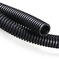 ZhiYo 20FT 1/4” Wire Loom Split Tubing Auto Wire Conduit Flexible Cover | High Temperature Heat Resistant -40F to 257F | Plastic Cover for Electrical Wires & Cables, Black - color: Black, size: 20FT 1/4"