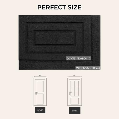 GRANNY SAYS Front Door Mat Indoor Entrance, Indoor Door Rugs for Entryway, Low-Profile, Non-Slip Outdoor Rugs, Washable Floor Mat, 36x24, Black - color: A-black, size: 2' x 3' (Rectangular)